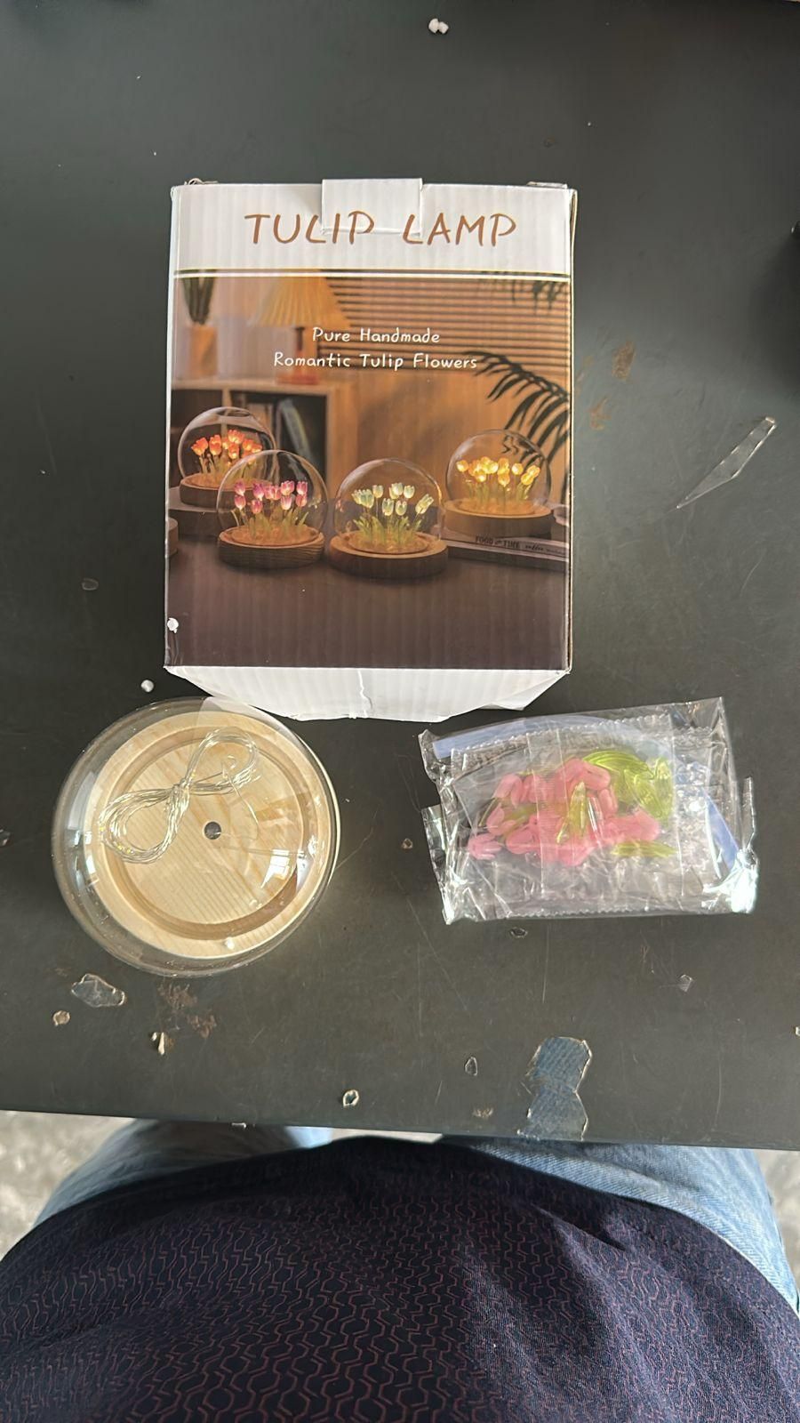 Round Tulip Light: Elegant Floral-Inspired LED Lamp for Home Decor