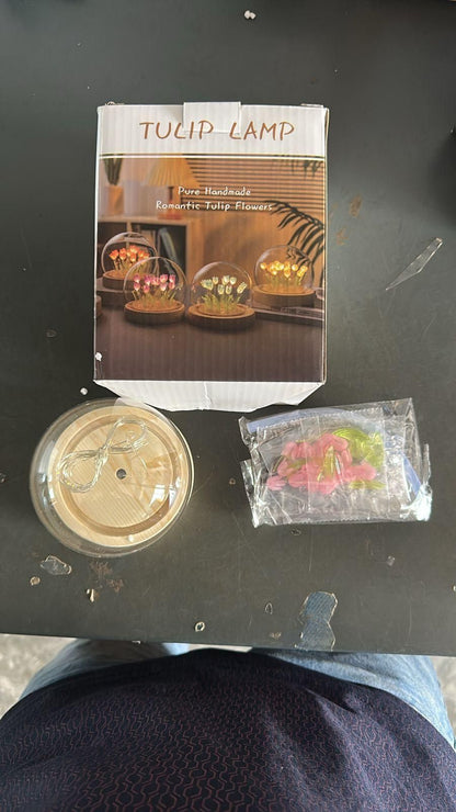 Round Tulip Light: Elegant Floral-Inspired LED Lamp for Home Decor