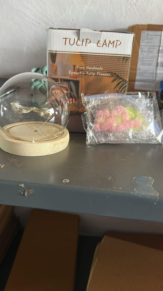 Round Tulip Light: Elegant Floral-Inspired LED Lamp for Home Decor