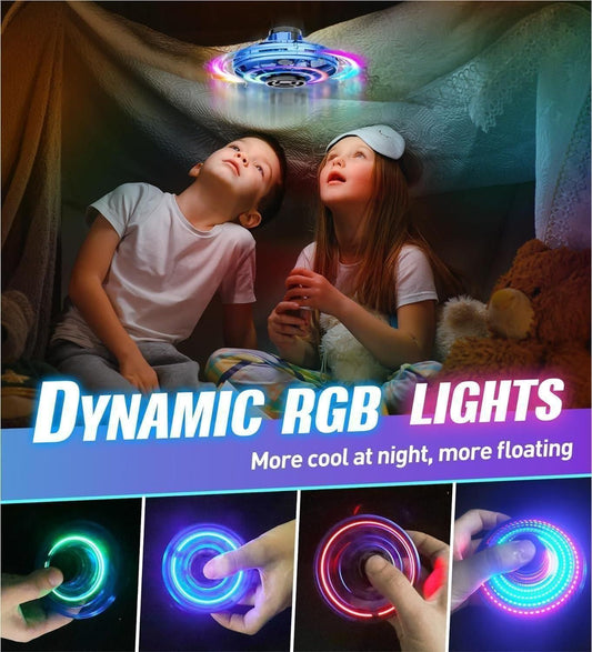 Rechargeable Flying Spinner Ball | LED Hand Drone Toy for Outdoor Fun