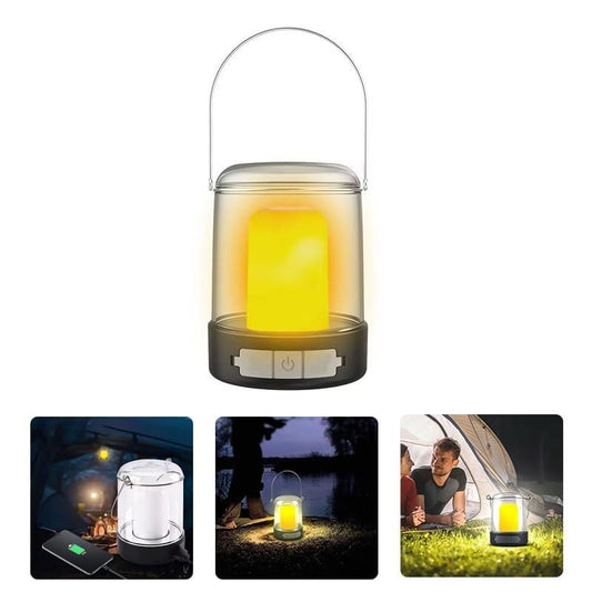 Vintage Style LED Camping Lantern: Rechargeable, Hanging Tent Light for Outages