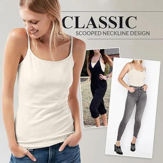 Loose Cami with Built-in Shelf Bra Tank Top - 2 Pack for Women