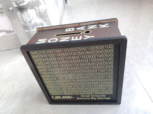 Savings Challenge Piggy Bank | Money Goal Tracker Box for Adults & Kids