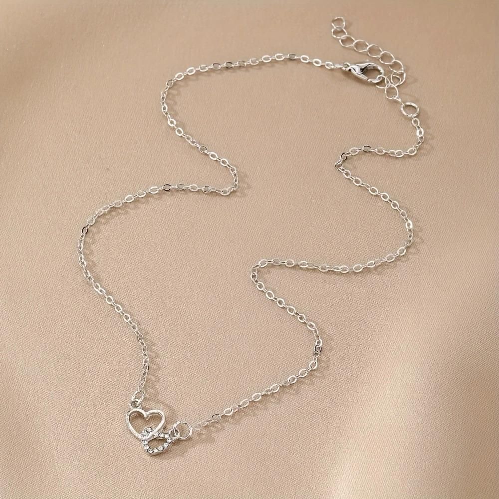 Best Women's Dual Heart Pendant & Chain: Micro Plating for Lasting Shine