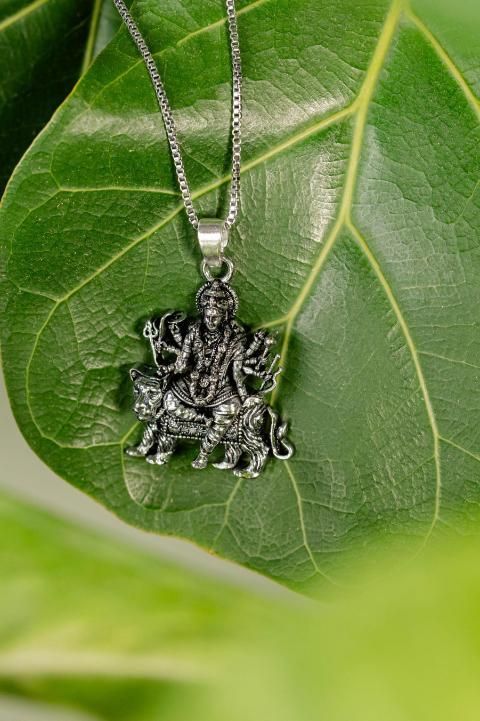 Ambaji Mata Pendant with Chain: High-Quality Spiritual Jewelry for Faith