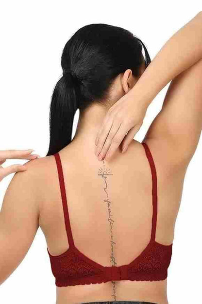 Girls Full Coverage Non-Padded Bra (2-Pack) | Non-Wired Net Lace