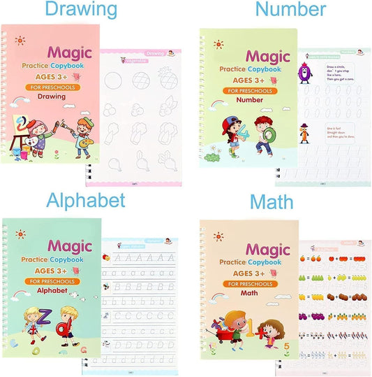 Magic Practice Copybook: Boost Handwriting Skills for Kids & Beginners