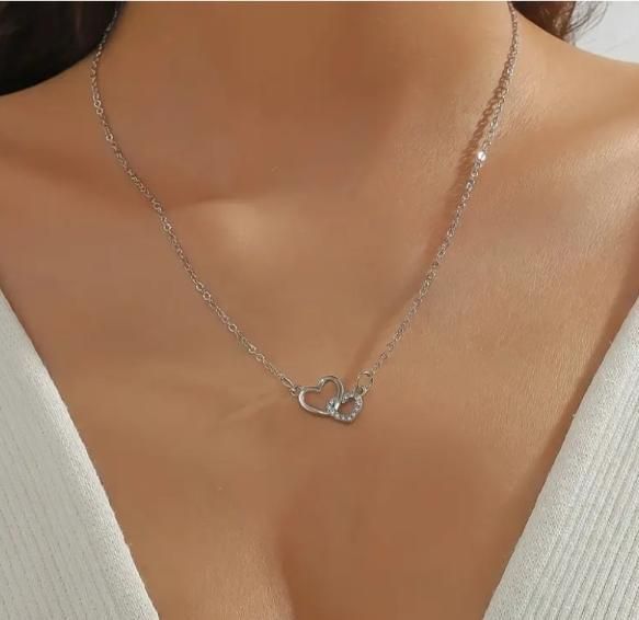 Best Women's Dual Heart Pendant & Chain: Micro Plating for Lasting Shine
