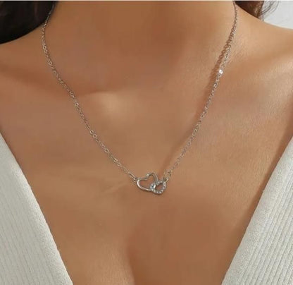 Best Women's Dual Heart Pendant & Chain: Micro Plating for Lasting Shine