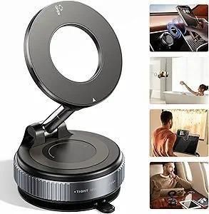 360° Rotating Magnetic Car Phone Holder with Vacuum Suction Cup