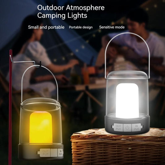 Vintage Style LED Camping Lantern: Rechargeable, Hanging Tent Light for Outages