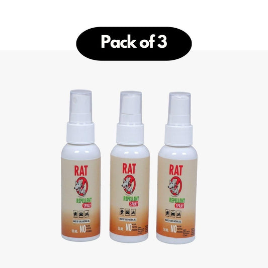 Triple Power Rat Repellent Spray 50ML (Pack of 3) - Potent, Safe & Long-Lasting Rodent Defense