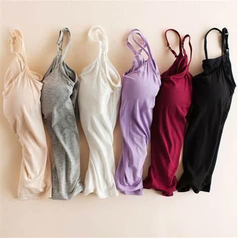 Loose Cami with Built-in Shelf Bra Tank Top - 2 Pack for Women