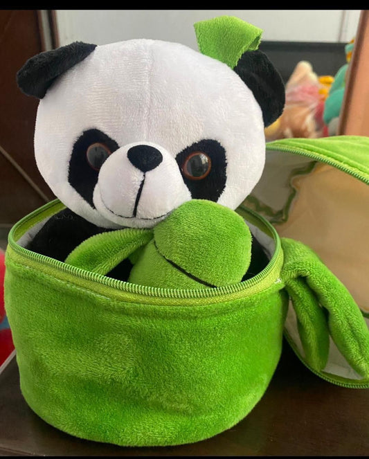 Cute Panda Plush with Bamboo - Adorable Soft Stuffed Animal Toy for Kids & Collectors
