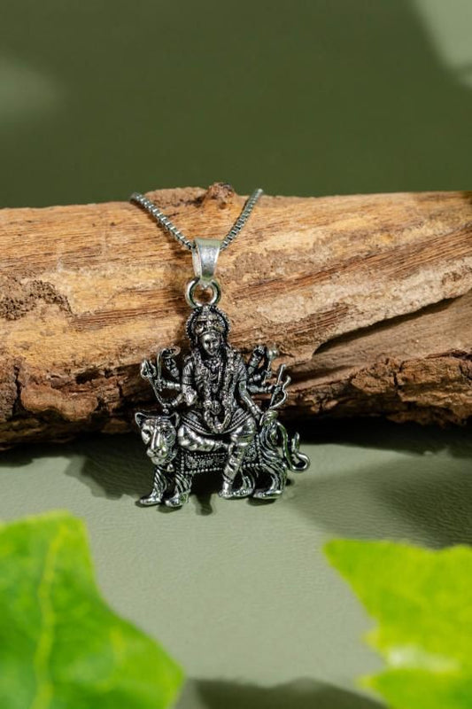 Ambaji Mata Pendant with Chain: High-Quality Spiritual Jewelry for Faith