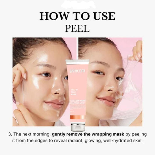 Pore Refining Collagen Sleeping Mask | Overnight Peel Off Formula for Glowing Skin
