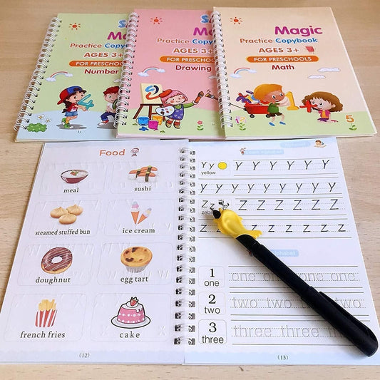 Magic Practice Copybook: Boost Handwriting Skills for Kids & Beginners