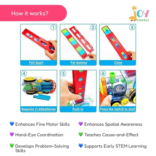 Domino Rally Train with Sound Effects | Fun Educational Building Block Toy