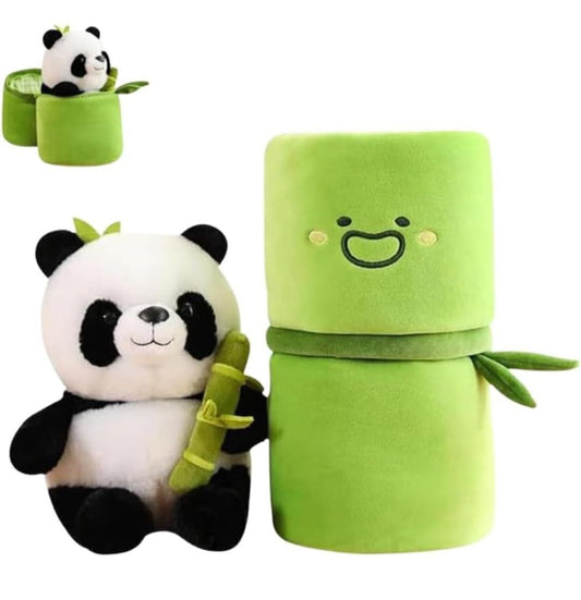 Cute Panda Plush with Bamboo - Adorable Soft Stuffed Animal Toy for Kids & Collectors