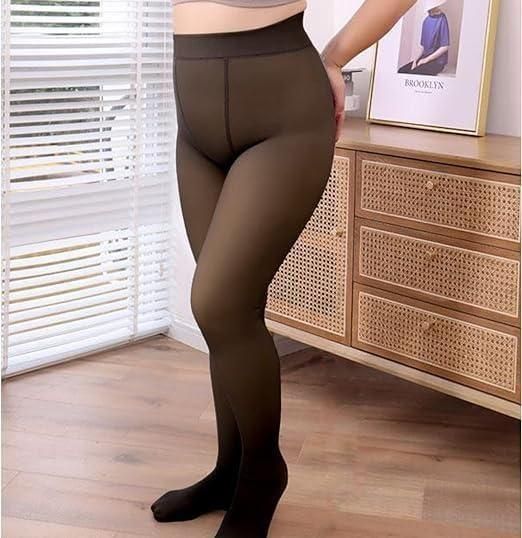 Warm Winter Leggings: Thick, Fleece-Lined Pantyhose for Women