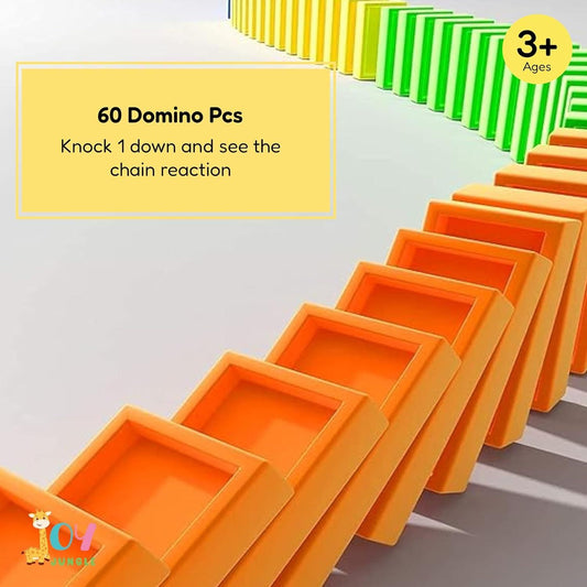 Domino Rally Train with Sound Effects | Fun Educational Building Block Toy