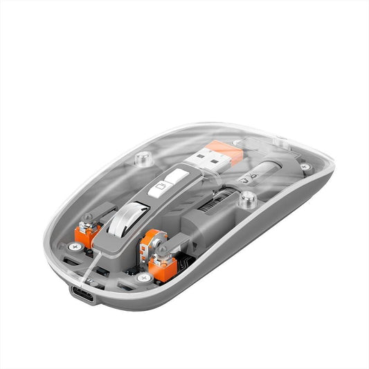 Rechargeable Transparent Mouse: Sleek Wireless Design for Modern Workspaces