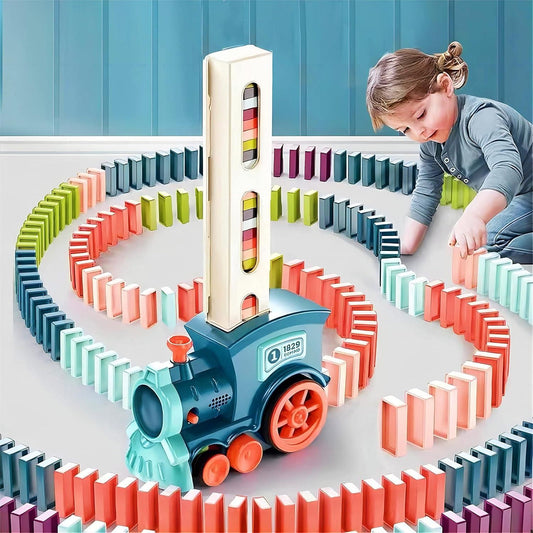 Domino Rally Train with Sound Effects | Fun Educational Building Block Toy
