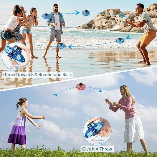 Rechargeable Flying Spinner Ball | LED Hand Drone Toy for Outdoor Fun