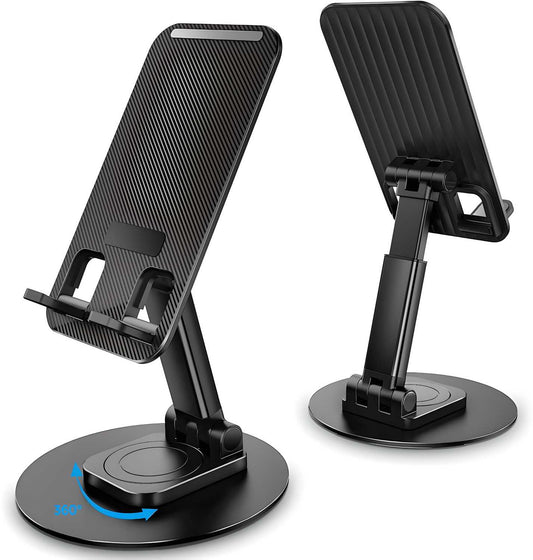 Mobile Phone Stand with 360° Rotation: Adjustable Height & Angle Holder
