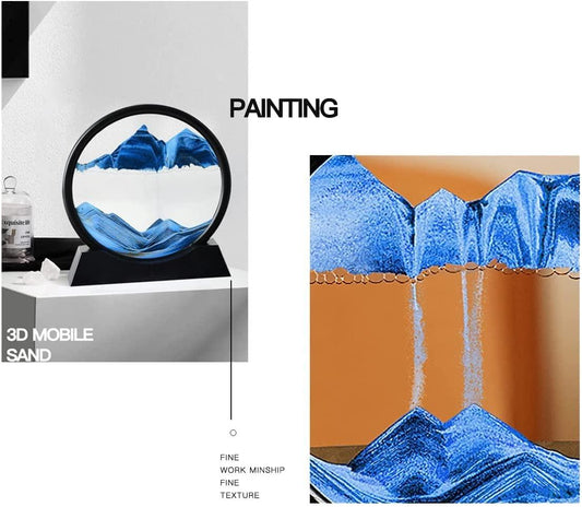 Zen Moving Sand Art Deskscape | 3D Kinetic Sand Display for Office Decor
