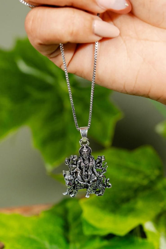 Ambaji Mata Pendant with Chain: High-Quality Spiritual Jewelry for Faith