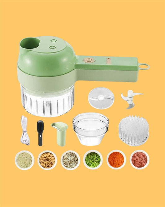 Portable 4-in-1 Vegetable Cutter Set: Multifunctional Kitchen Slicer and Grinder