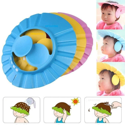 Safe Baby Bathing Visor for Kids | No Tears Shampoo Cap & Ear Shield (Set of 2)