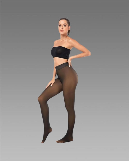 Warm Winter Leggings: Thick, Fleece-Lined Pantyhose for Women