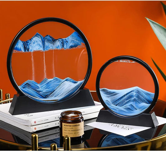 Zen Moving Sand Art Deskscape | 3D Kinetic Sand Display for Office Decor