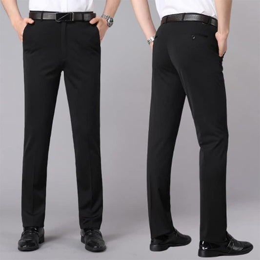 3 Pack Men's High Elasticity Comfort-Fit Dress Pants Bundle