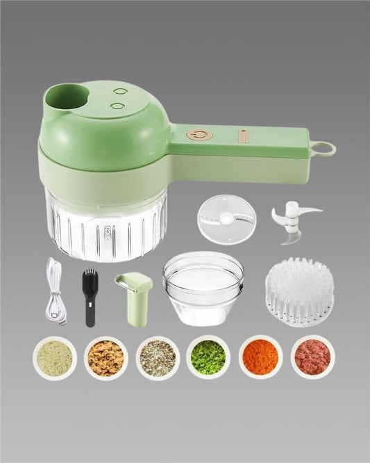 Portable 4-in-1 Vegetable Cutter Set: Multifunctional Kitchen Slicer and Grinder