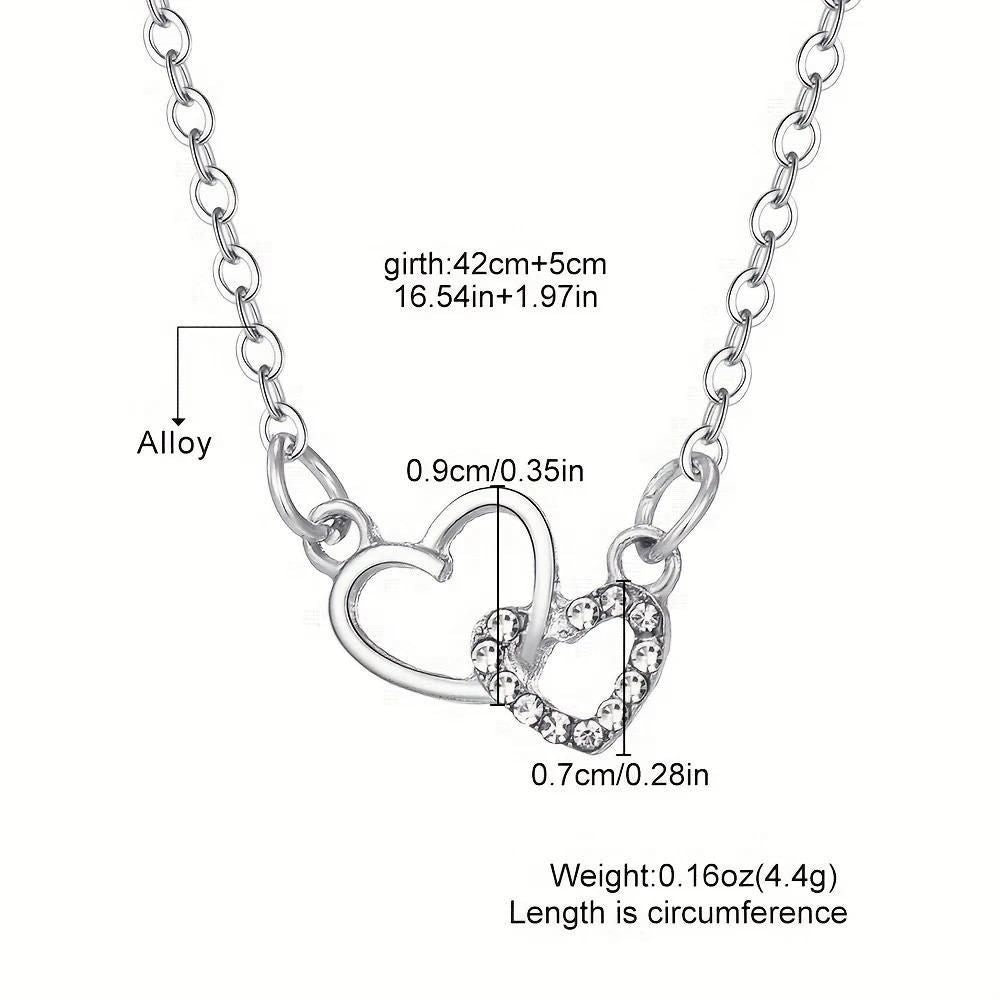 Best Women's Dual Heart Pendant & Chain: Micro Plating for Lasting Shine