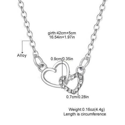 Best Women's Dual Heart Pendant & Chain: Micro Plating for Lasting Shine