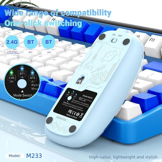 Rechargeable Transparent Mouse: Sleek Wireless Design for Modern Workspaces