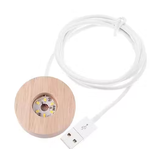 Lilone Standing Radhe Krishna Crystal Ball Lamp – 6cm  with USB Powered