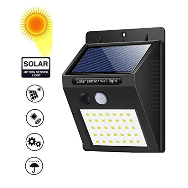 30-LED Solar Security Wall Light | Outdoor Motion Sensor Lamp