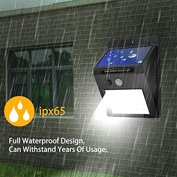 30-LED Solar Security Wall Light | Outdoor Motion Sensor Lamp
