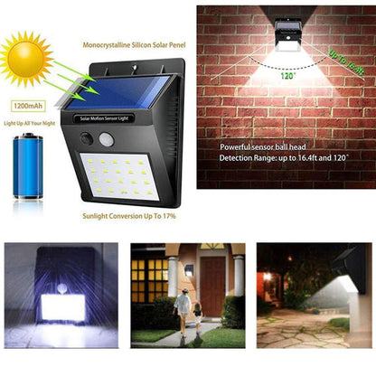 30-LED Solar Security Wall Light | Outdoor Motion Sensor Lamp