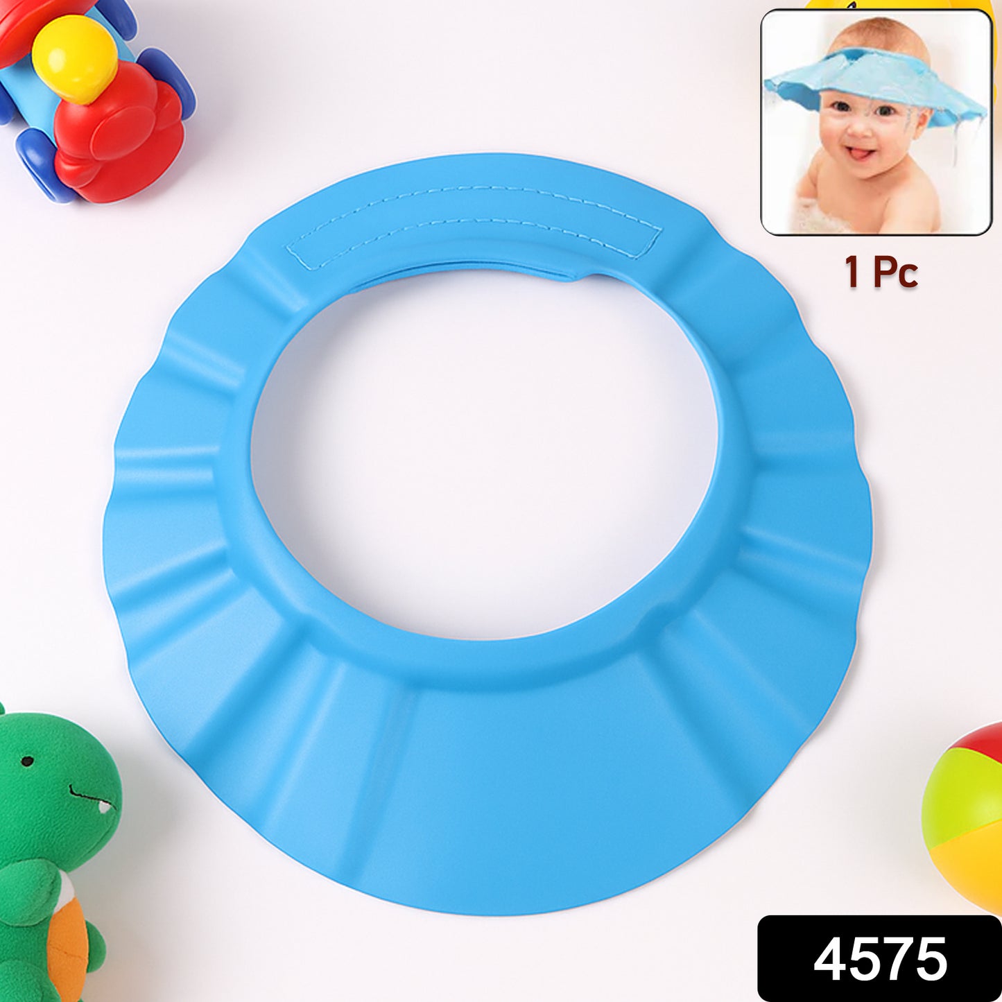Toddler & Infant Bathing Visor Hat | Reusable, Flexible, Eye & Ear Water Shield (Mix Design)